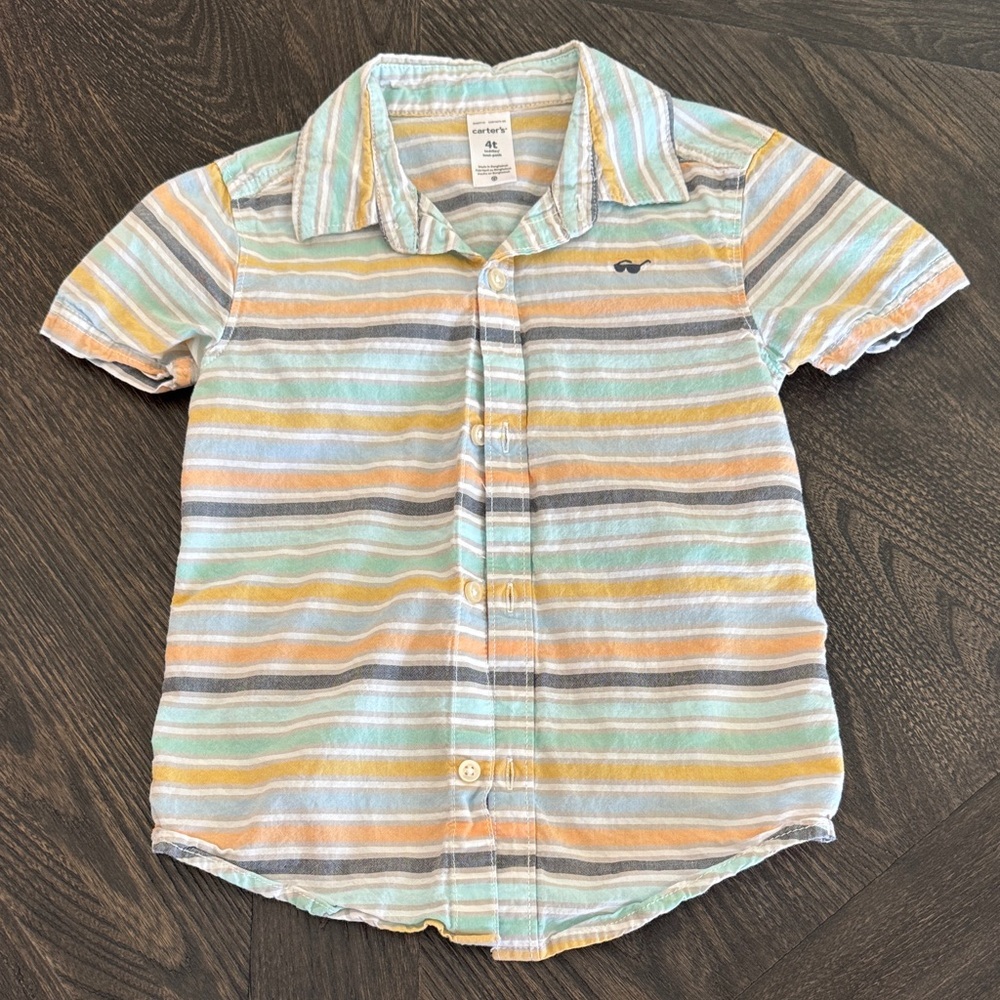 Carter's Multicolor Striped Button Down Shirt